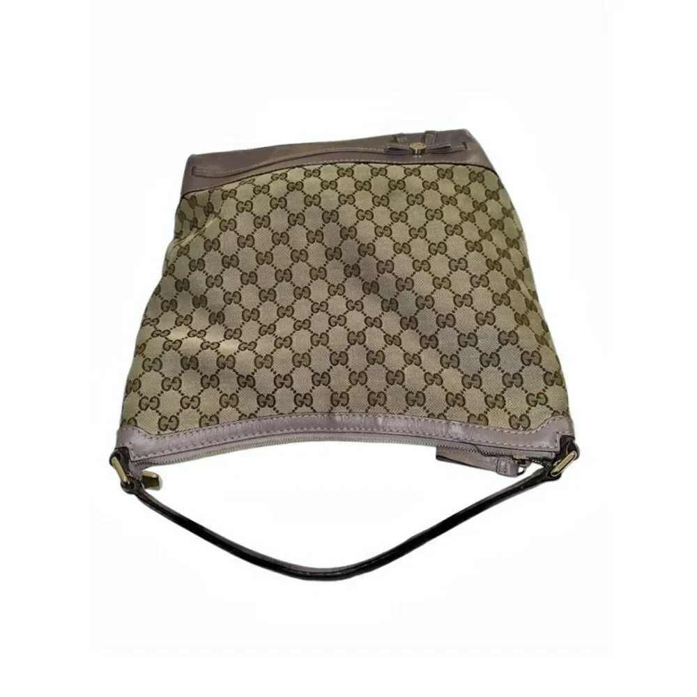 Gucci Mayfair lavender leather gg canvas hobo